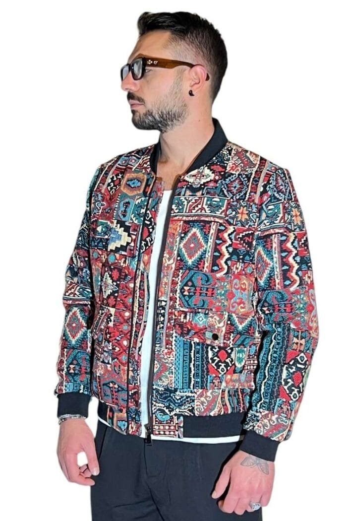 BOMBER GIUBBOTTO RICAMO FANTASIA ETNICA B.38