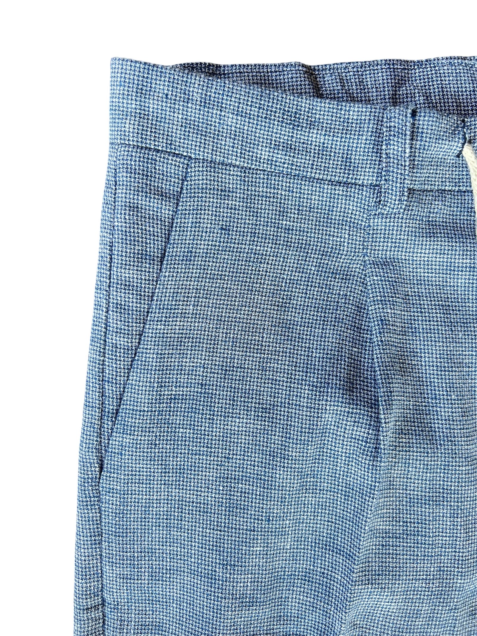 PANTALONE UOMO MISTO LINO COTONE BLU - immagine 3