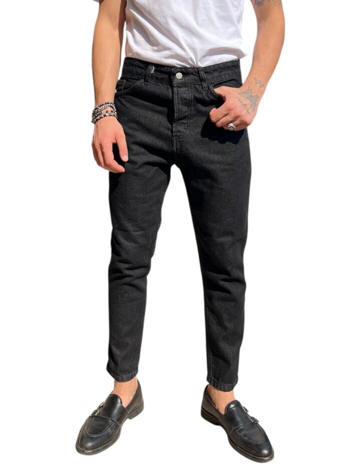 JEANS UOMO NERO - DENIM CLASSICO